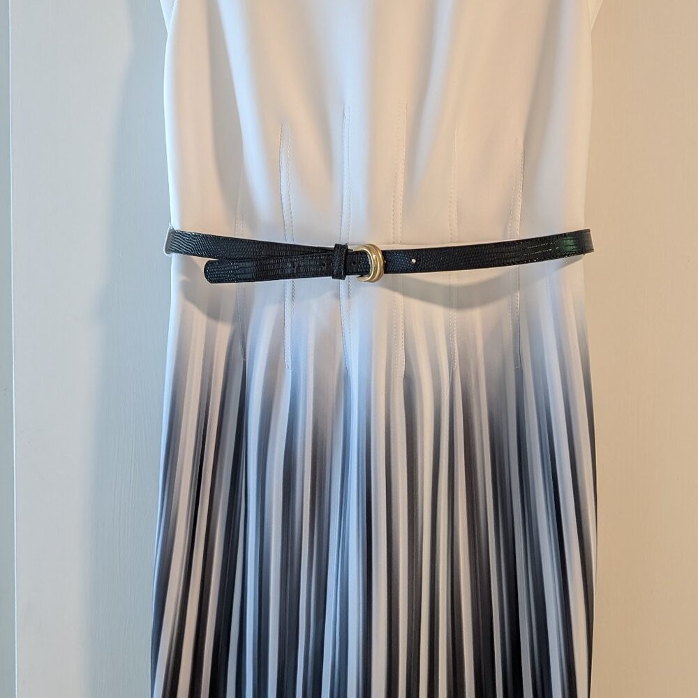Donna Karan Women's Belted Ombré-Print Sheath Dress - Picture 4 of 9